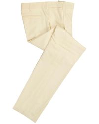 Valentino \n Beige Wool Trousers - Natural