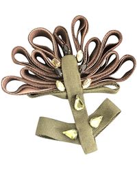 Marni Leinen Broschen - Grün