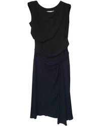 Diane von Furstenberg Seide Midi kleid - Schwarz