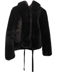 Sandro Fall Winter 2019 Black Faux Fur Jacket