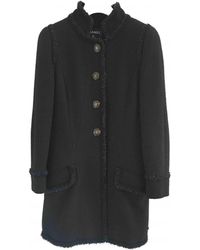 Chanel Chaquetón Tweed - Azul