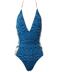 Missoni \n Blue Cotton Swimwear
