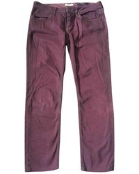 Burberry Burgundy Denim - Jeans Pants - Purple