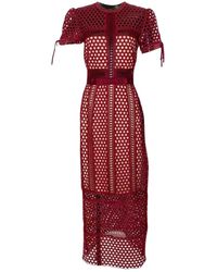 Self-Portrait \n Red Polyester Dress