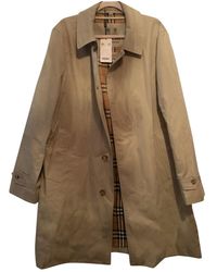 Burberry Mantel en Coton Beige - Neutre