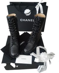 Chanel Botas moteras de Cuero - Negro