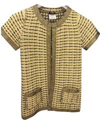 Chanel Gilet lungo in Cachemire - Giallo