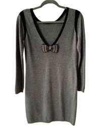 Sandro Kaschmir Mini kleid - Grau