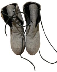 Alexander Wang Tweed Stiefeletten - Grau