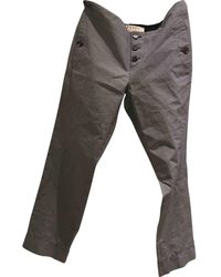 Marni Pantaloni in cotone grigio