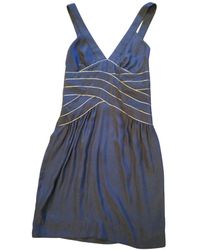 Sandro Seide Midi kleid - Mehrfarbig