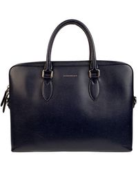 Burberry Leather Satchel - Blue