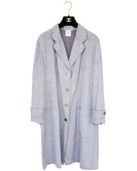 Chanel Cappotto in Lino - Blu