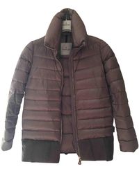 Moncler Mantel en Fourrure Doré - Métallisé