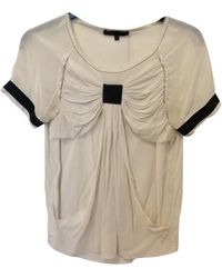 Maje Ecru Silk Top - Multicolour