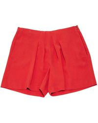 Maje Red Synthetic Shorts