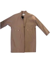 Sandro Pink Synthetic Trench Coat