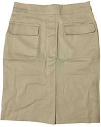 Maje Beige Cotton Skirt - Natural