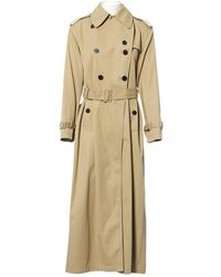 Valentino \n Beige Polyester Trench Coat - Natural