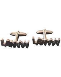 Lanvin Boutons de manchette en Métal Anthracite - Métallisé