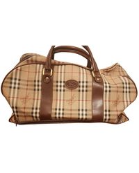 Burberry Beige Leather Travel Bag - Natural