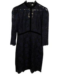 Sandro Spring Summer 2019 Spitze Mini kleid - Blau