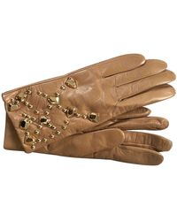 Diane von Furstenberg Leder Handschuhe - Mehrfarbig