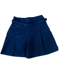 Diane von Furstenberg Leinen Bermuda - Blau