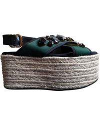 Marni Sandali in tela verde