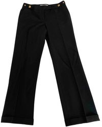 Diane von Furstenberg Wolle Gerade hozen - Schwarz