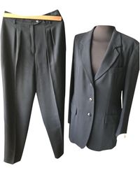 Max Mara Wool Suit Jacket - Blue