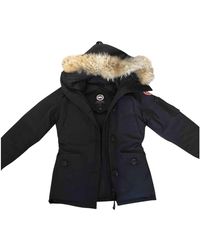 Canada Goose Montebello Navy Polyester Coats - Blue