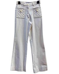 Chanel Pantaloni in cotone bianco