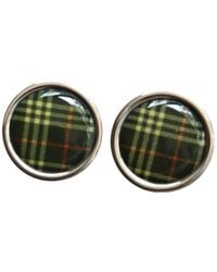 Burberry Gemelli in metallo argentato - Multicolore