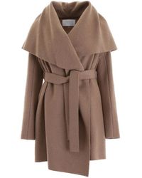 Harris Wharf London Mantel \N en Laine Marron