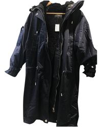 Maje Fall Winter 2019 Navy Cotton Coats - Black