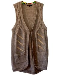 Maje Grey Wool Knitwear - Gray