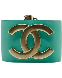 Chanel Leder Armbänder - Grün