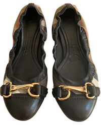 Burberry Cloth Ballet Flats - Natural