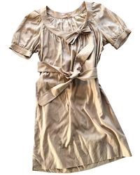 Sandro Midi kleid - Natur