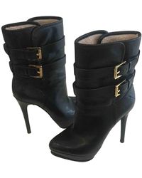michael kors haskell combat boots black