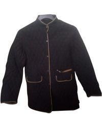 Moncler Mantel Long en Polyester Anthracite - Multicolore