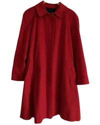 Burberry Wool Coat - Red