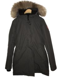 Canada Goose Victoria Grey Synthetic Coats - Gray