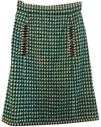 Chanel Gonna in Viscosa Multicolore - Verde