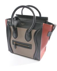 Céline Sac à main Luggage en Cuir Multicolore - Noir