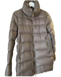 Moncler Mantel Long en Polyester Gris