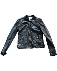 Maje Black Leather Leather Jacket