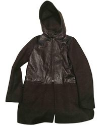 Sandro Purple Wool Coat