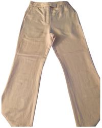 Maje Pink Cotton Trousers - Multicolour